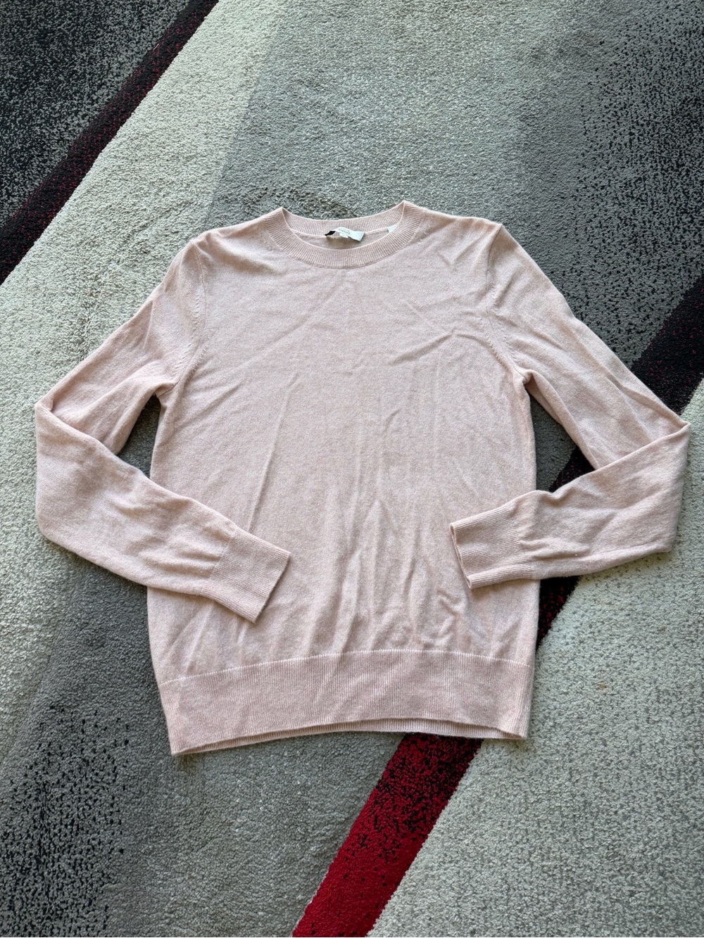 Vince Pink Marled Wool Cashmere Blend Sweater